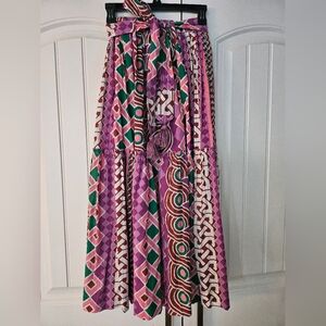Mille - Colorful Geometric Maxi Skirt